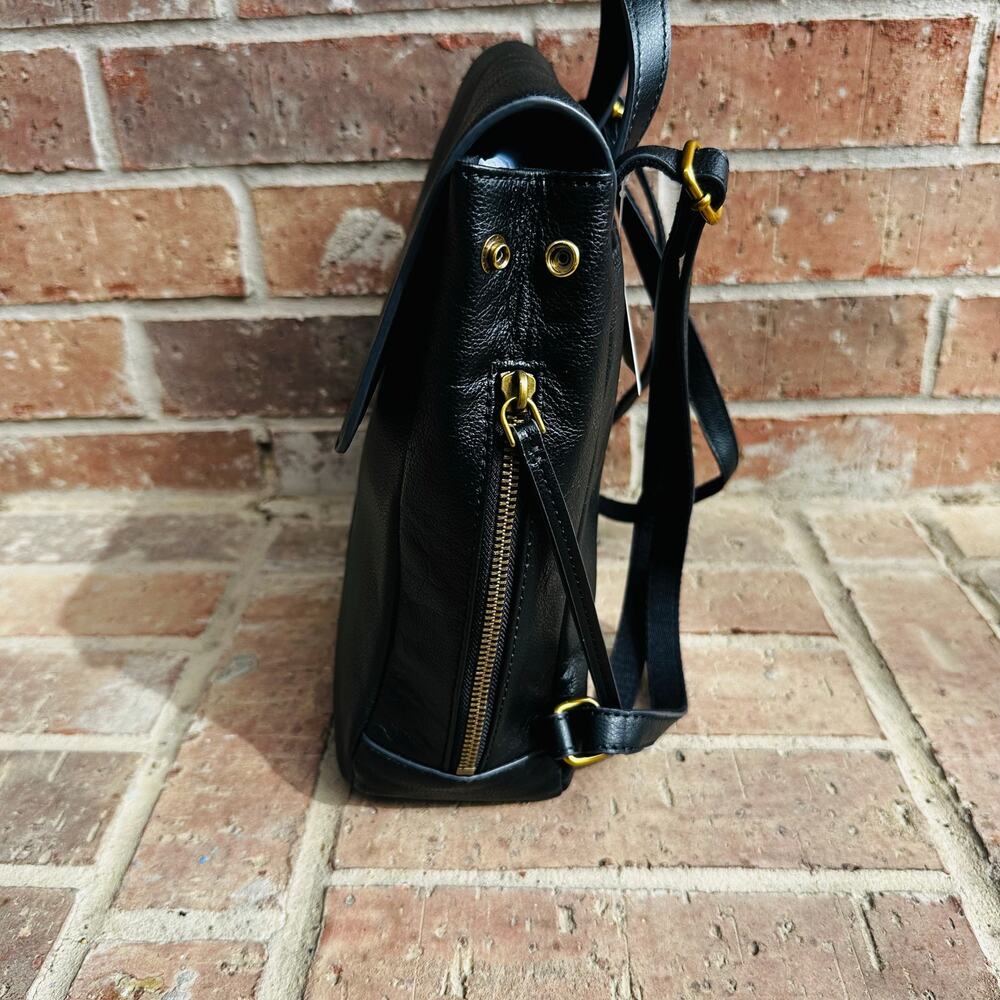 Fossil Black Leather Backpack - Picture 2 of 11